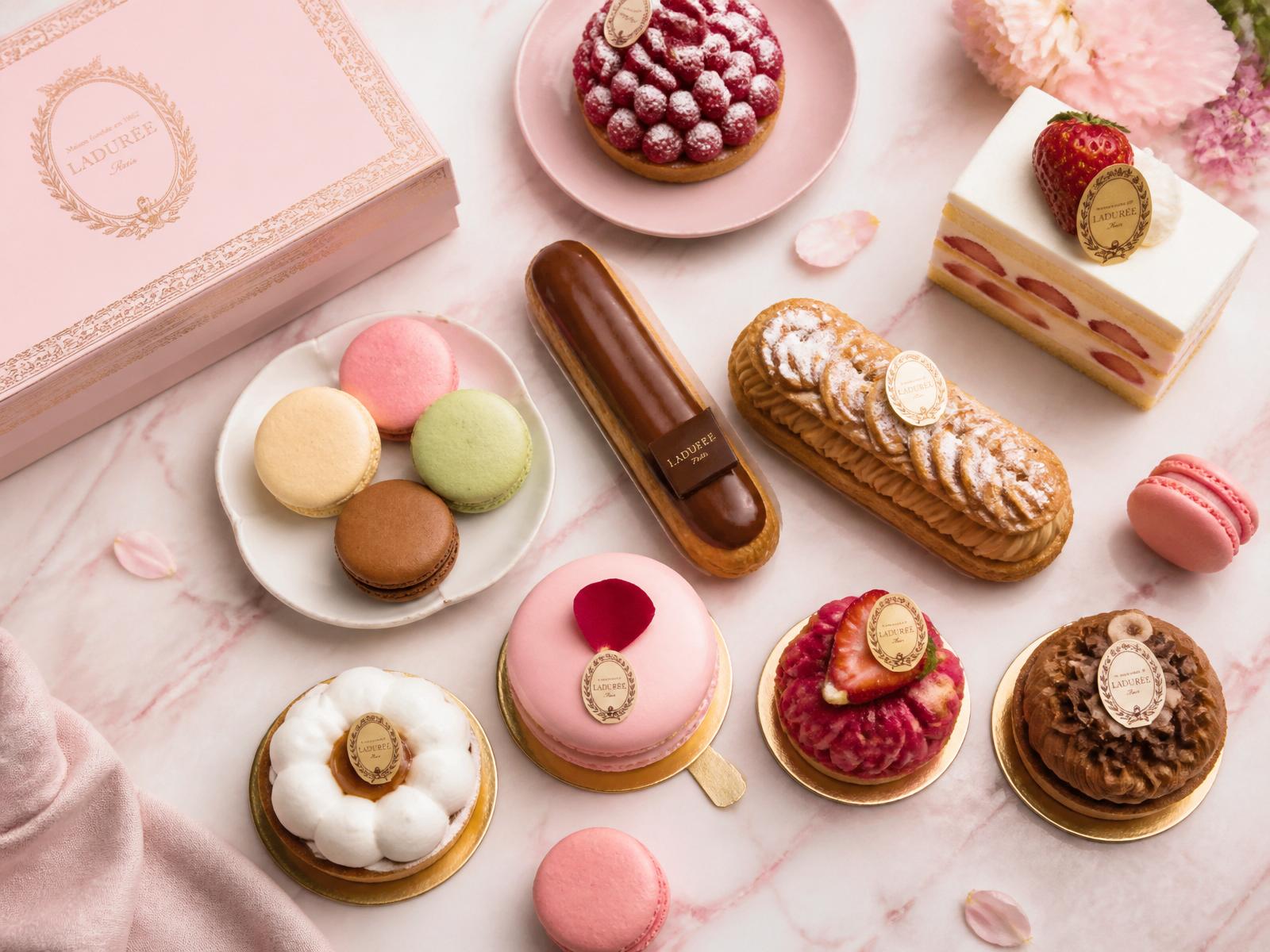 Assorted Adore Patisserie cakes and pastries